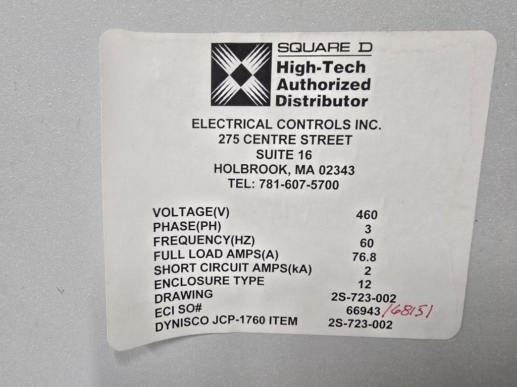 15.5" width x 60" L Dynisco/Nordson BKG #JC-1760, Pyrolysis Cleaning Oven, 800-900&deg;F, 25" Hg Vacuum, 7.5 HP - Image 3