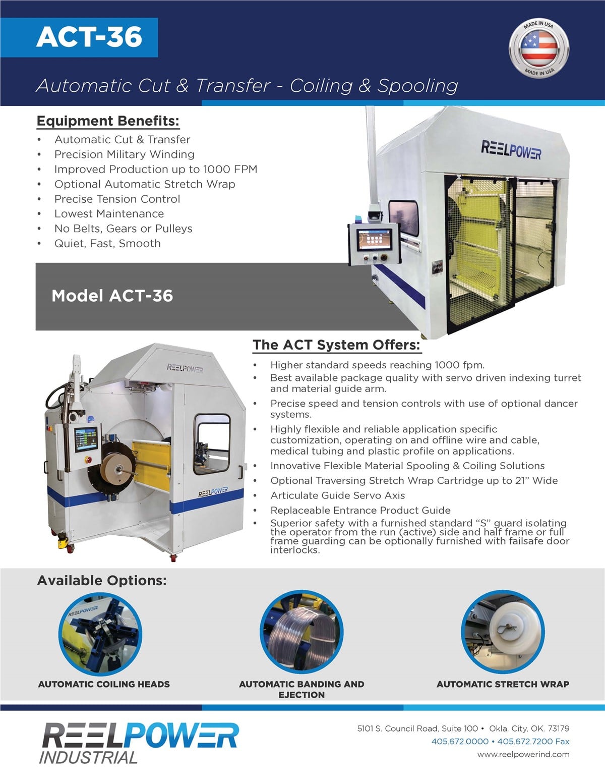 Reelpower #ACT-36, Automatic Cut & Transfer Coiler/Winder, 36" diameter x 24" width, 400 lb., 2024 - Image 4