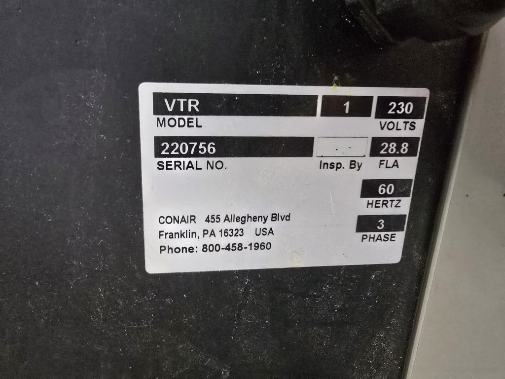 9 KW Conair #VTR-1, VacuTrac Thermolator, 9 kW Immersion Heater, 2 HP Pump, 55 GPM, 180°F, +/- pressure, 2008 - Image 5