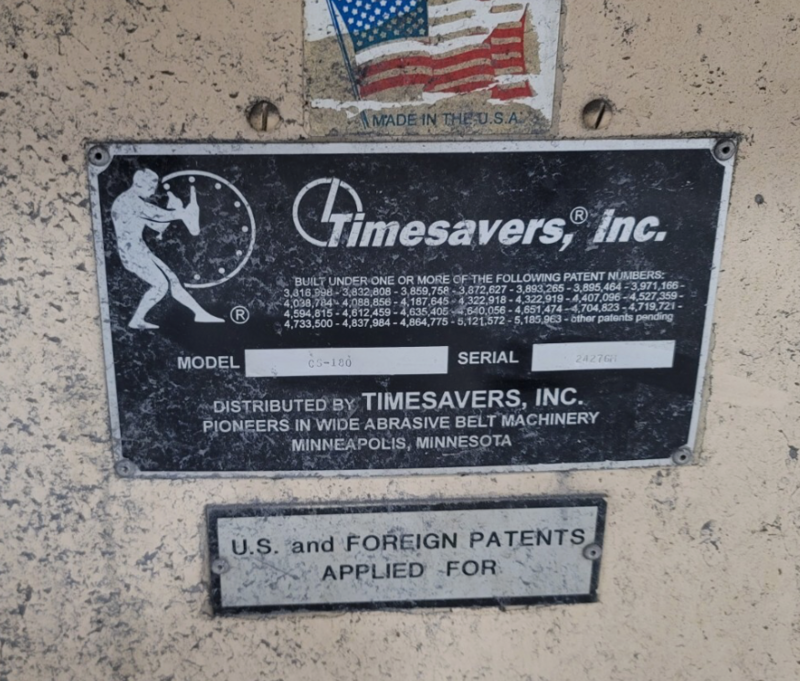 18" Timesavers #CS-180, Multi-Directional Deburring Machine, 27" Disk diameter, 4000 RPM, 15 FPM Conveyor - Image 6