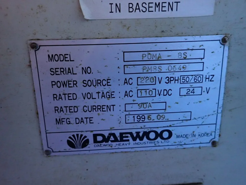 Daewoo Doosan #Puma-8S, CNC Lathe - Image 8