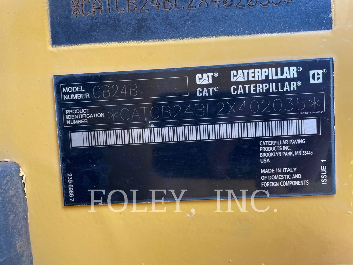 Caterpillar CB24B, 1291 hours, S/N: 2X402035, 2019 - Image 6