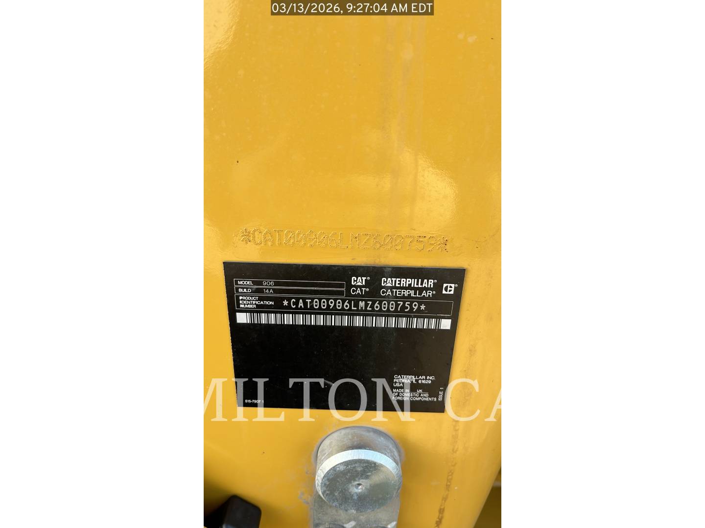 Cat 906, Wheel Loader, 470 hours, S/N: MZ600759, 2024 - Image 6
