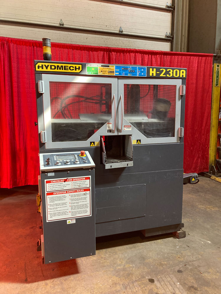 9" x 9" Hyd-Mech #H-230A, automatic bandsaw, 1 x 9' 8" blade, 50-350 SFM, hydraulic vise, 2015 - Image 1