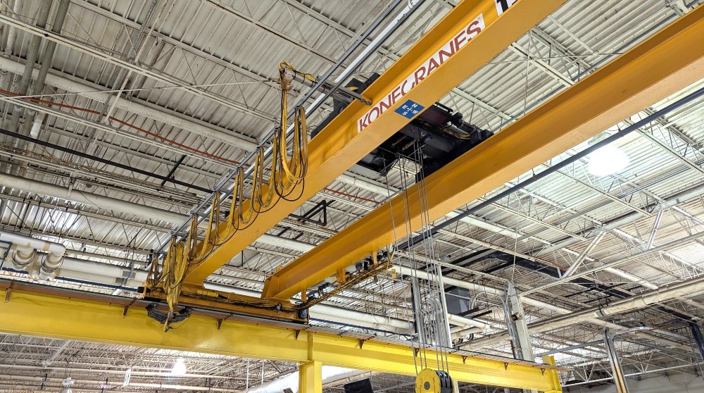 15 Ton, Kone, 37' 0" Span, 20' Lift, Radio Control, VFD All Motions, 130' L freestanding runway system, 2012 - Image 3