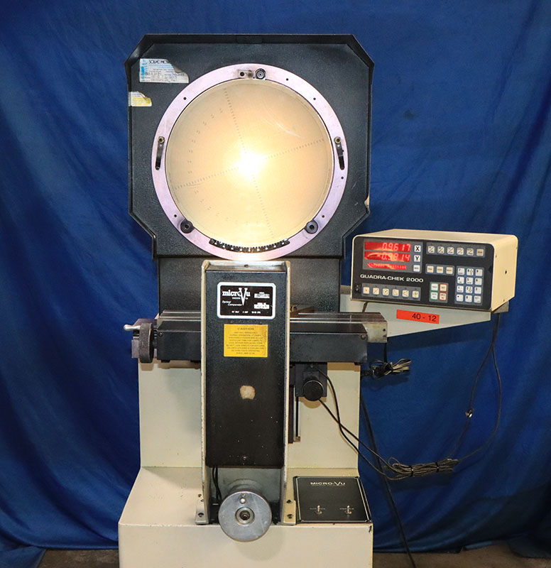 14" Microvu #Spectra, optical comparator, Quadra-Chek 2000 digital read out w/ programmable Geo. Funct., 10X - Image 3
