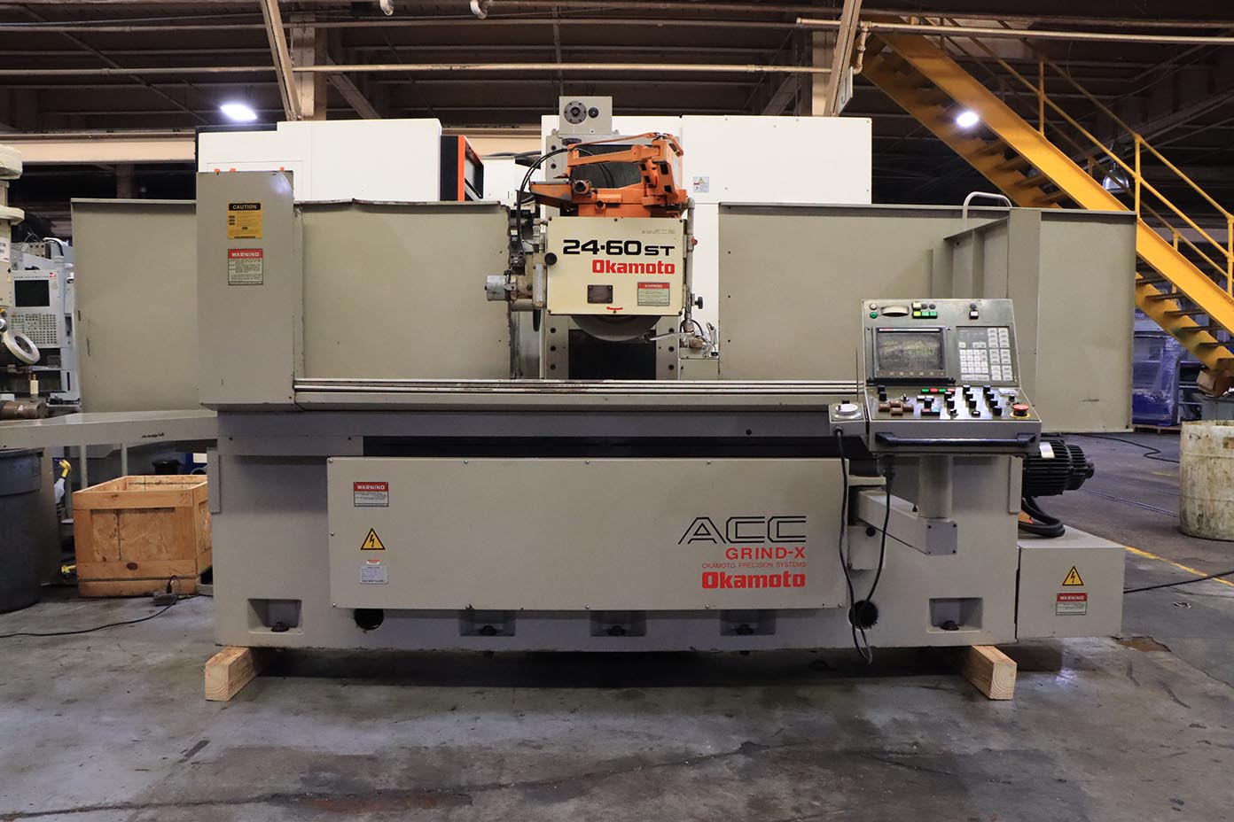 24" x 60" Okamoto #ACC-2460ST, CNC surface grinder, 20" x 3" x 8" wheel, Fanuc 21-G, servo ballscrews - Image 1