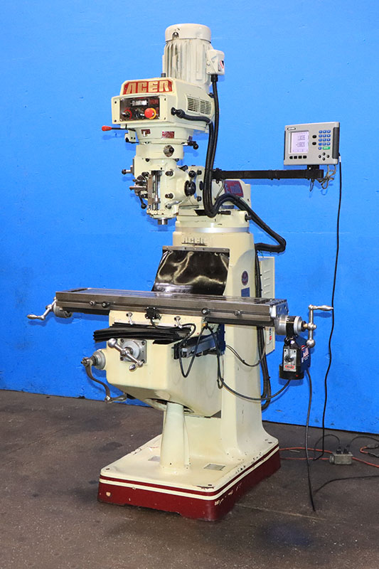 Acer #EVS-3VS, electronic variable speed vertical mill, 9" x42" tbl., 3 HP, 28" X, 12" Y, 5" Z, 60-4500 RPM - Image 3