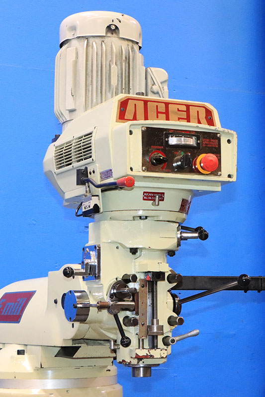Acer #EVS-3VS, electronic variable speed vertical mill, 9" x42" tbl., 3 HP, 28" X, 12" Y, 5" Z, 60-4500 RPM - Image 6