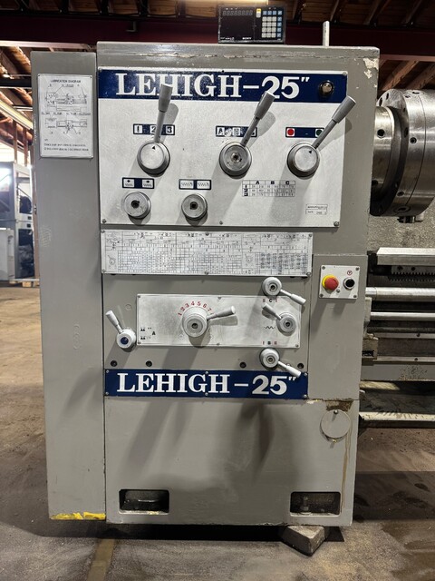 25"/32" x 120" Lehigh, gap bed engine lathe, 4.75" Bore, D1-8, 16" 3 & 4 jaw chuck, tooling package, 16" - Image 3