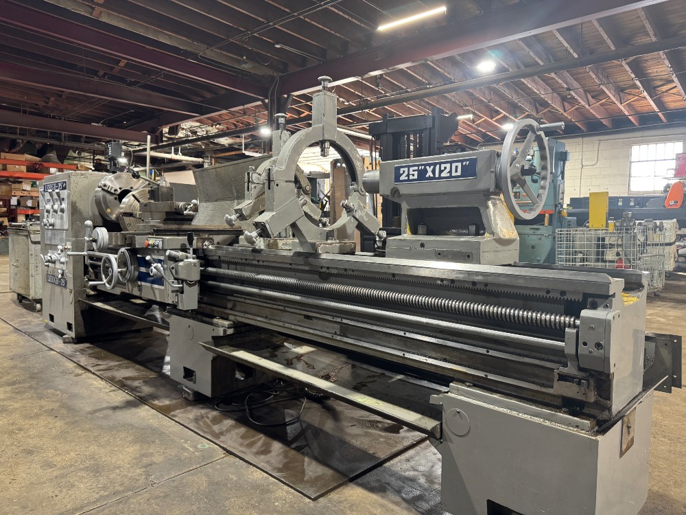 25"/32" x 120" Lehigh, gap bed engine lathe, 4.75" Bore, D1-8, 16" 3 & 4 jaw chuck, tooling package, 16" - Image 6