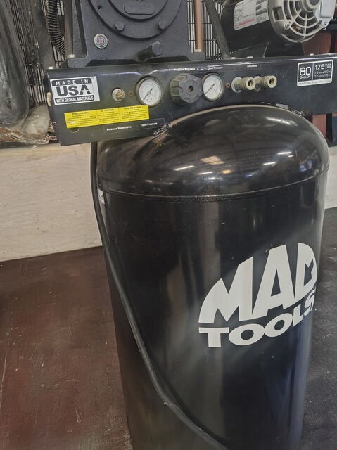 Mac Tools #ACPV580S, Air Compressor, 80 Gallon, 17 scfm @ 100 psi, 2021 - Image 1