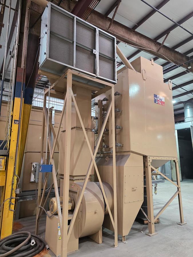 192" wide x 144" H x 432" L ABS, Walk-In Abrasive Blast Room, dust collector, 2021 - Image 5