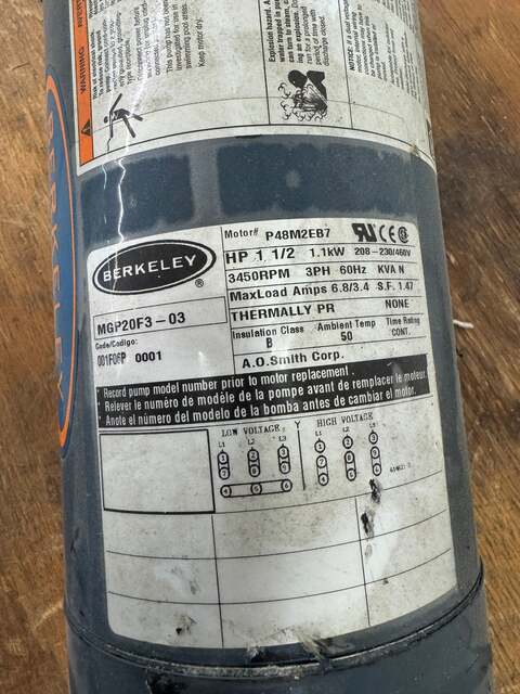 Berkeley MGP20F3-03 Centrifugal Booster Pump - Image 3