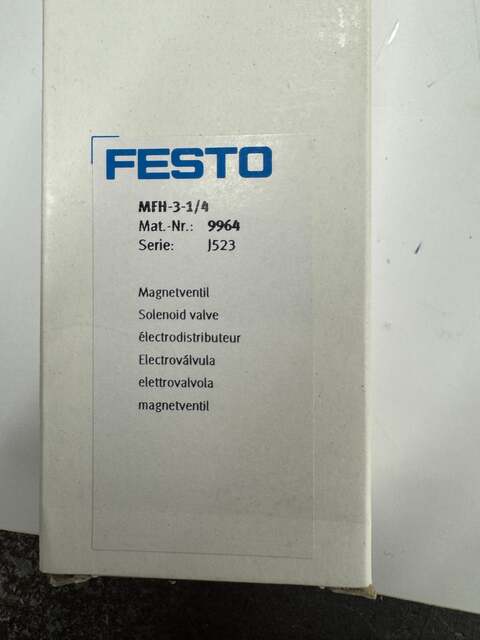 Festo Solenoid Valve MFH-3-1/4 G1/4 1.5 to 8 Bar - Image 3