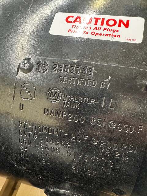 Manchester Horizontal Air Receiver Tank 304962 200 PSI MAWP - Image 4