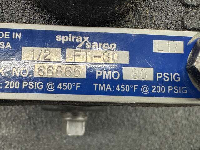 Spirax Sarco Float and Thermostatic Steam Trap FTI-30 1/2 In. NPT 30 PSIG PMO - Image 2