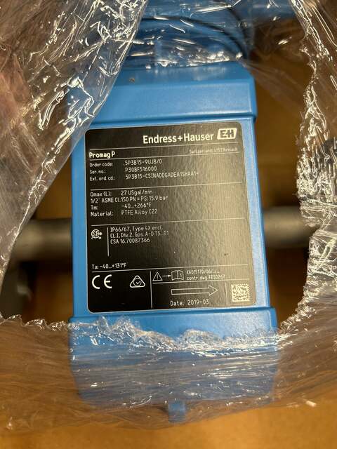 Endress & Hauser Electromagnetic Flowmeter 5P3B15-9UJ8/0 27 USgal/min Max - Image 2