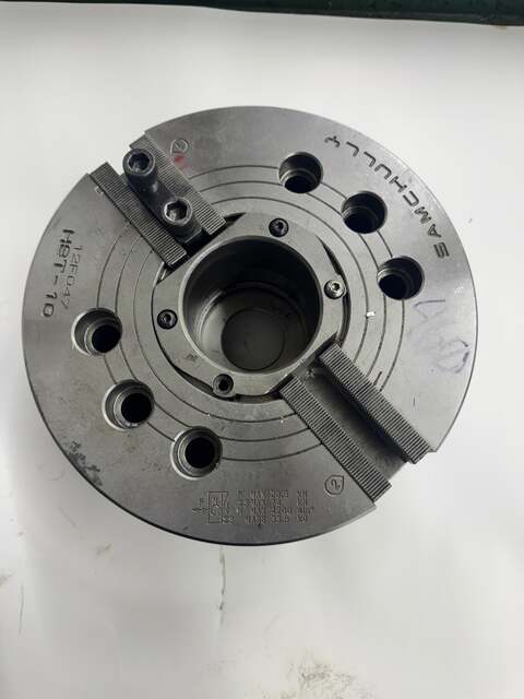 Samchully 4-Jaw Hydraulic Power Chuck HST-10 | 10 In. Chuck Diameter - Image 2