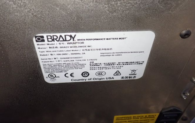 Brady #Wraptor, Label Printer Applicator (3 available) - Image 10