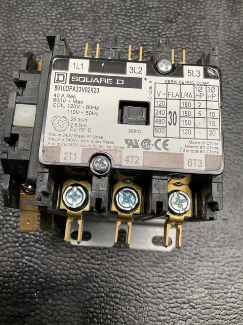 Square D #8910DPA33V02X20, 3P 30A CONTACTOR, NEW - Image 6
