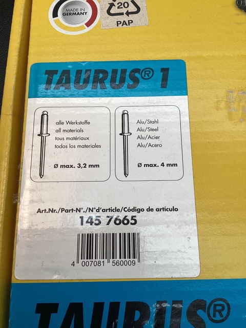 Gesipa #1457665, TAURUS 1 Pneumatic Rivet Tool, NEW - Image 10