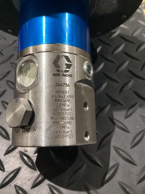 Graco #244734, HIGH PRESSURE FLUID REGULATOR 6000 PSI 3/8 NPT - Image 2