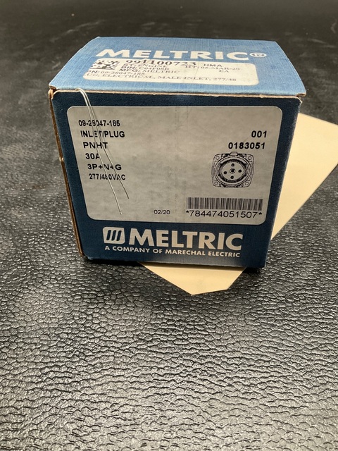 Meltric #09-28047-185, PNHT INLET 30A 277/480V METAL, NEW - Image 2