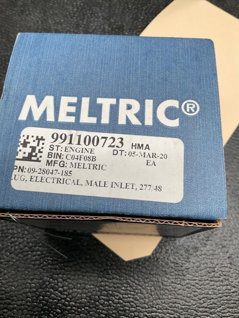 Meltric #09-28047-185, PNHT INLET 30A 277/480V METAL, NEW - Image 3