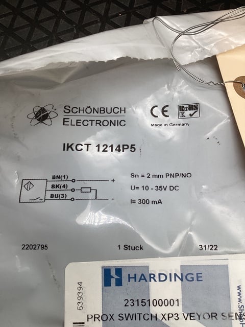 Schonbuch Electronic #IKCT 1214P5, SCHONBUCH IKCT 1214P5 INDUCTIVE PROXIMITY SENSOR M12 PNP NO, NEW - Image 4
