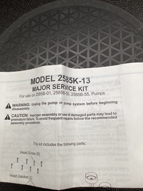 Welch #2585K-13, Major Service Kit for 2585B Pumps, NEW - Image 5