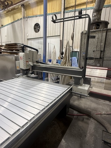 Haas #SR-3015, CNC Router, 118" x59" x7.1" travel, 10 HP, 18000 RPM, 8 tool, 5' x10' table, Haas CNC, dust - Image 4