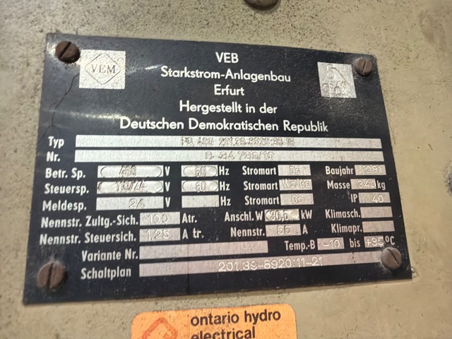 WMW Fritz Heckert #FQW 400, Universal Milling Machine, ISO 50, 1800 RPM, 1050x460x540MM, 1980 - Image 8