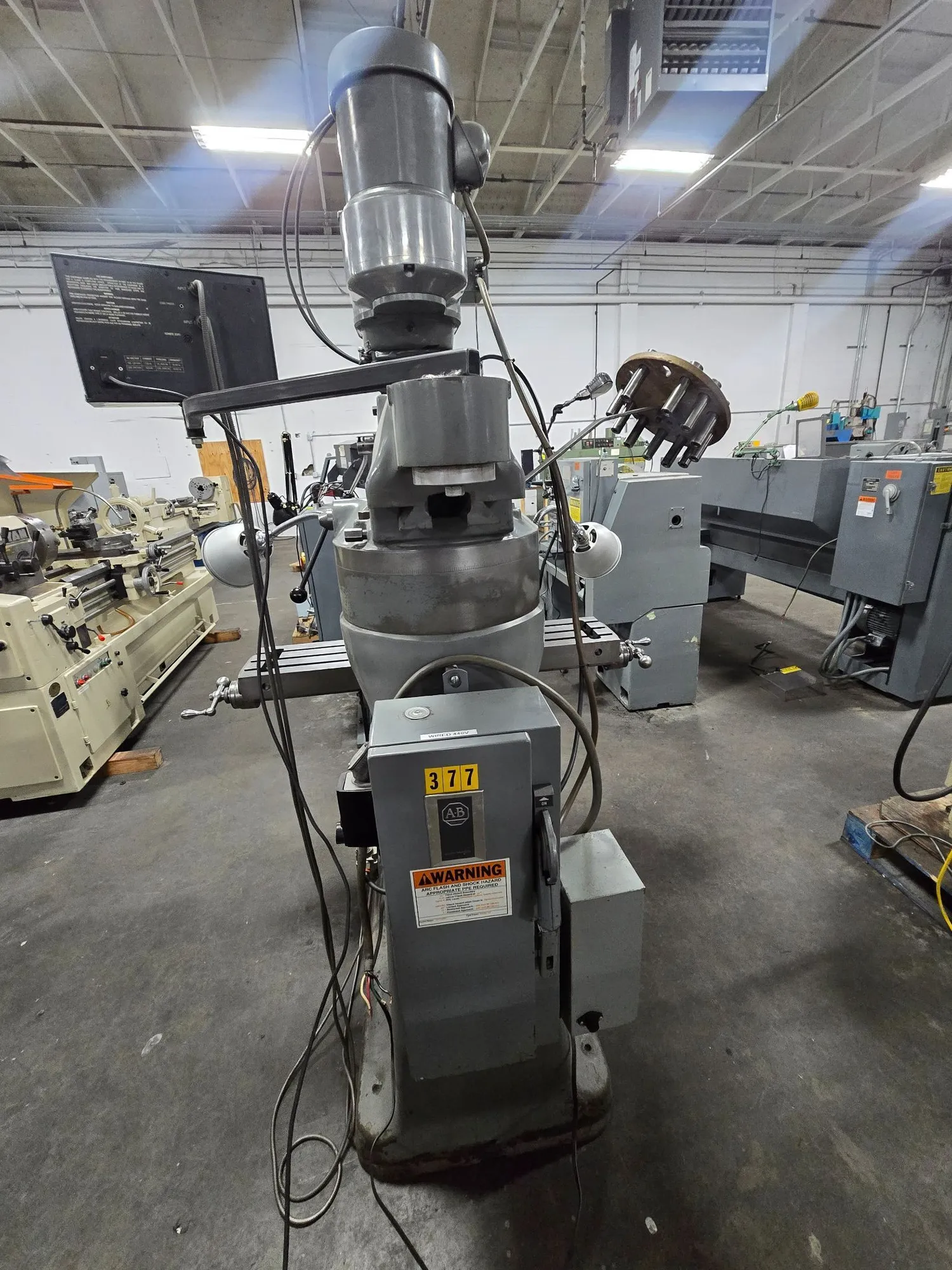 Bridgeport #Series 1, Vertical Mill, 1.5 HP, R-8 Spindle, 42" x 9" Table, 31" X/12" Y/16" Z, 1986 - Image 9