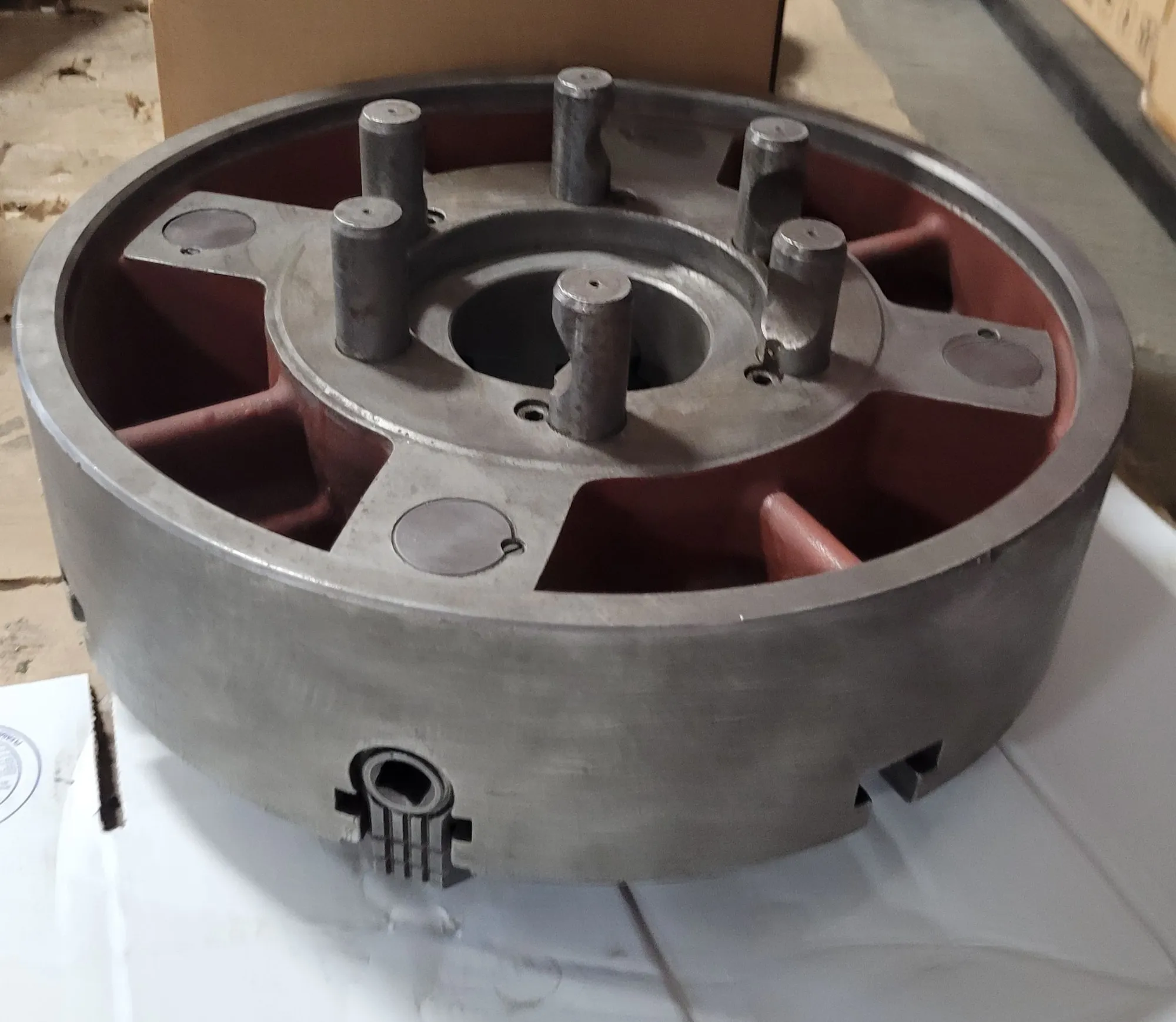 Bison #4344, 4-Jaw Chuck, 15.75" diameter, D1-8 Backplate - Image 7