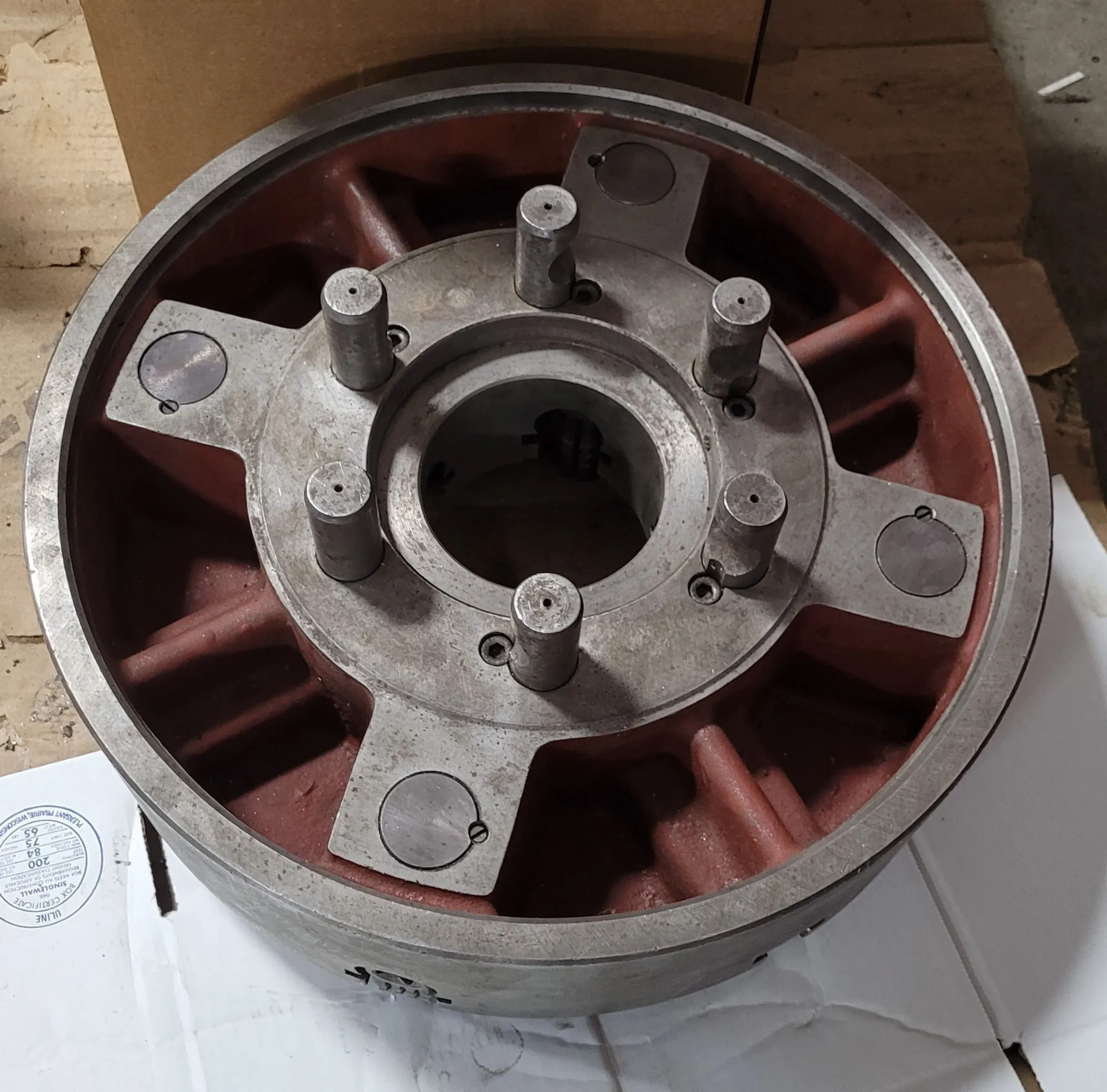 Bison #4344, 4-Jaw Chuck, 15.75" diameter, D1-8 Backplate - Image 8