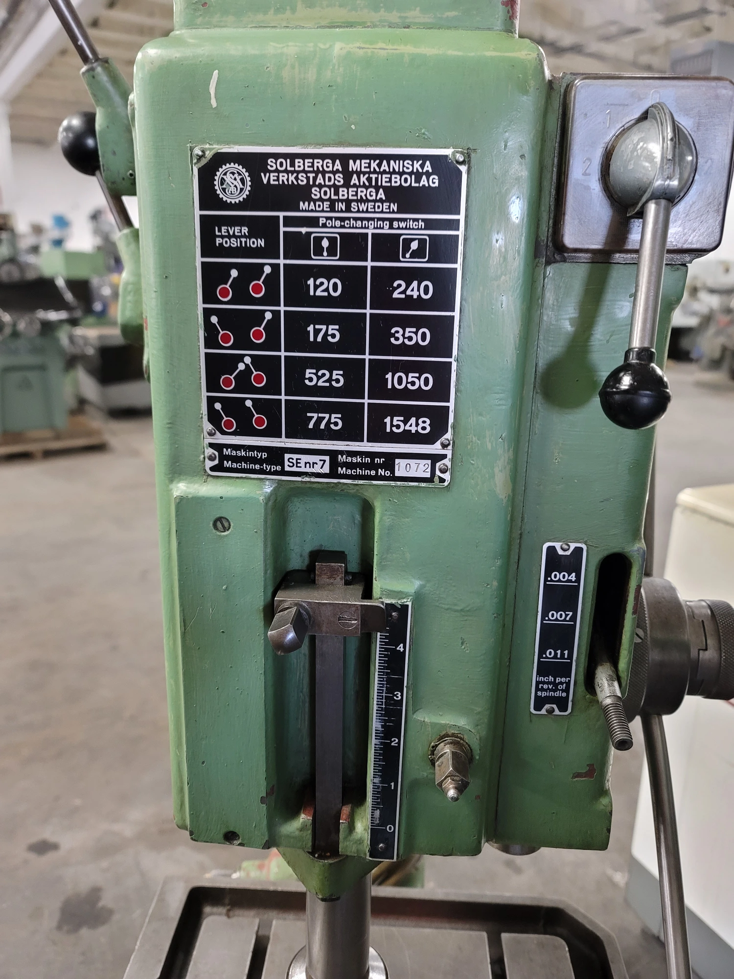 Solberga #SE NR7, 22" Geared Head Drill Press - Image 10