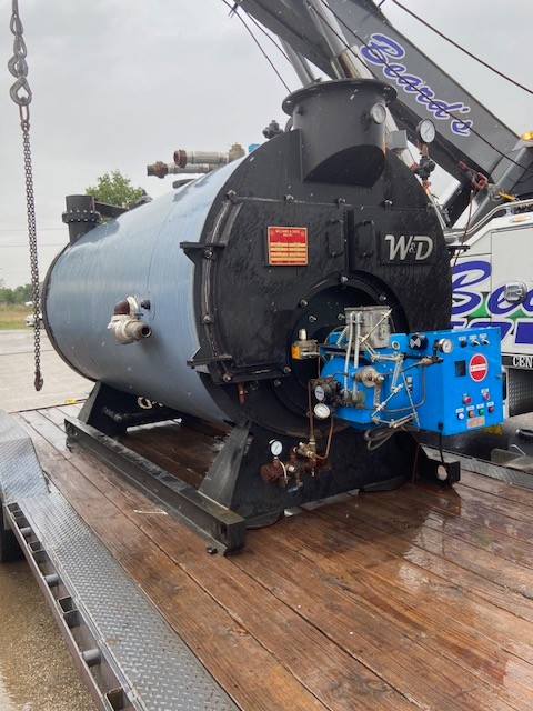 80 HP Williams & Davis, 15 psi, steam boiler, Stainless Steel feed water tank, Grundfos pump - Image 2