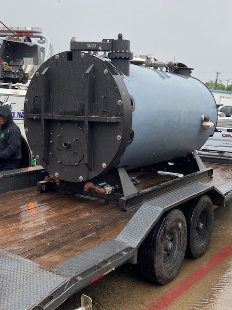 80 HP Williams & Davis, 15 psi, steam boiler, Stainless Steel feed water tank, Grundfos pump - Image 3