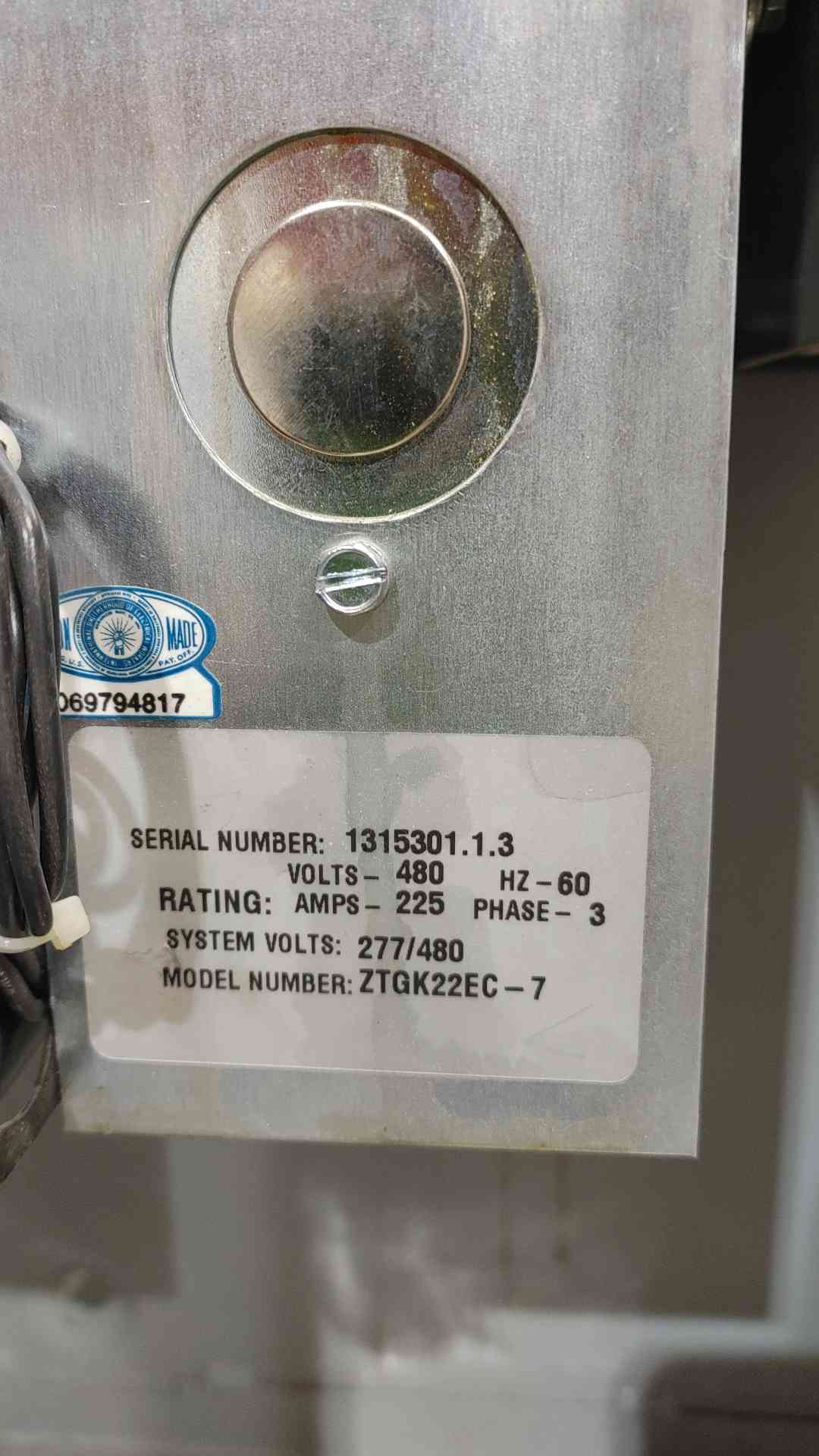 225 Amp. GE Zenith #ZTGK22EC-7, ZTG Series, Automatic Transfer Switch, 480 Volts, 3 Phase - Image 3