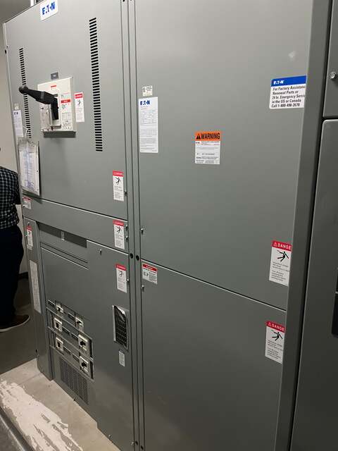2500 Amps, Eaton Pow-R-Line 2-Section Switchboard, 480 Volts, RGH 1600 Amp Breaker #RGH316033E - Image 1