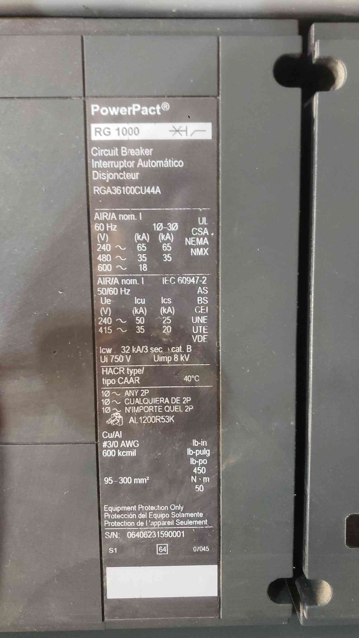 2500 Amps, Square D QED-2, PowerStyle Switchboard, 208Y/120 Volts, 3 Phase 4 Wire, (2) RG1000 Breakers - Image 4
