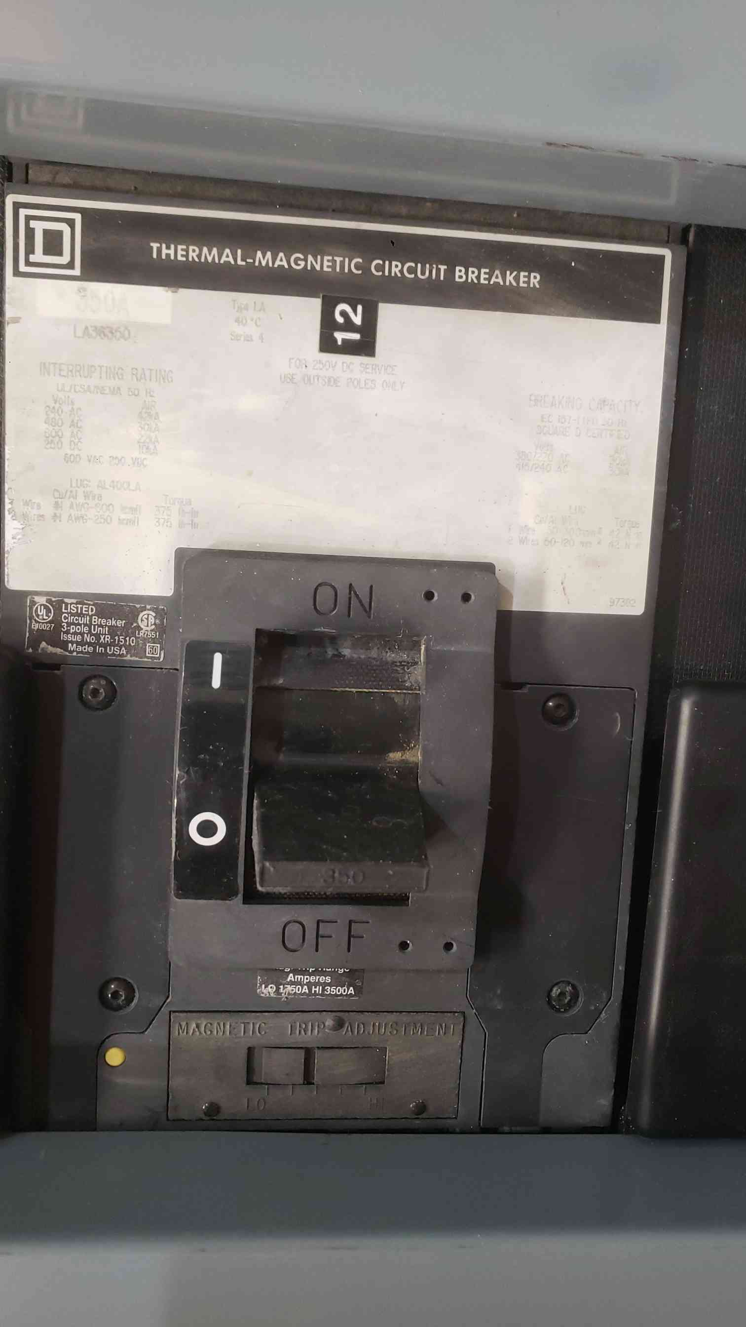 2500 Amps, Square D QED-2, PowerStyle Switchboard, 208Y/120 Volts, 3 Phase 4 Wire, (2) RG1000 Breakers - Image 5