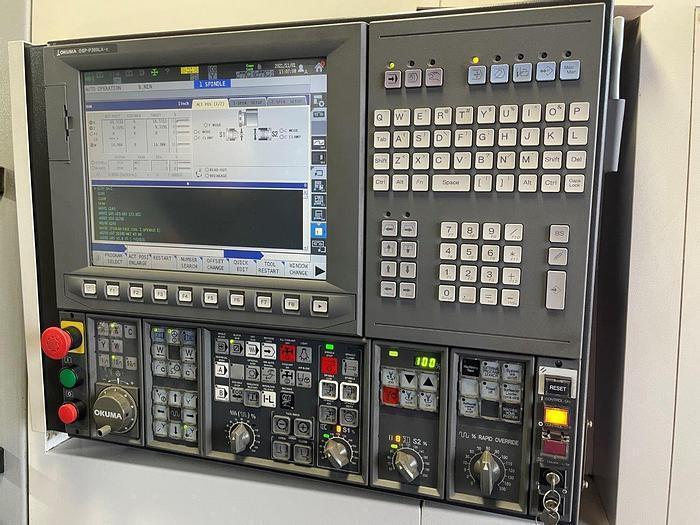 Okuma #GENOS L300MYW-E, CNC Lathe, 10" Chuck, 20 HP, 3,000 RPM, Y-Axis, sub spindle, Live Milling, OSP, 2018 - Image 7