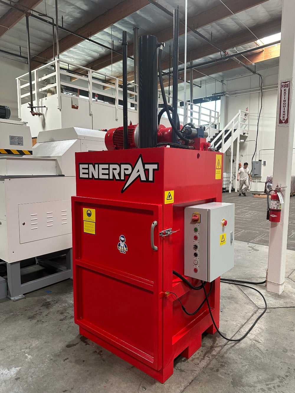 30.7" x 37" Enerpat #DC30, Hydraulic Drum Crusher for 55-Gallon Steel Drums - In Stock USA, Ready to Ship - Image 1