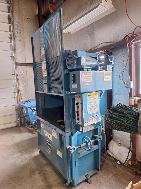 54" width x 62" L x 85" H Marathon #4224, industrial vertical baler - Image 1