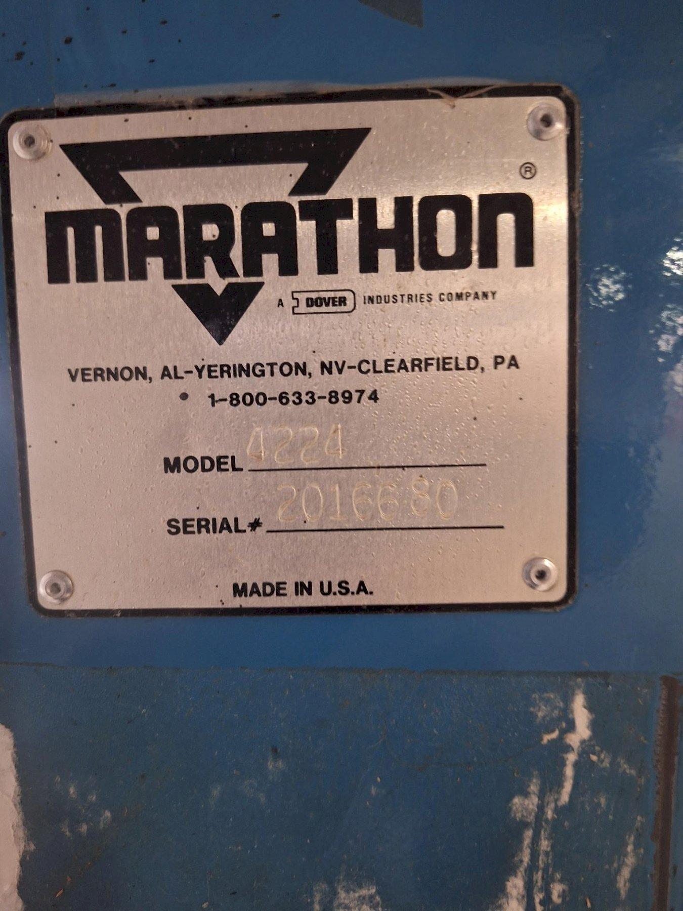54" width x 62" L x 85" H Marathon #4224, industrial vertical baler - Image 4