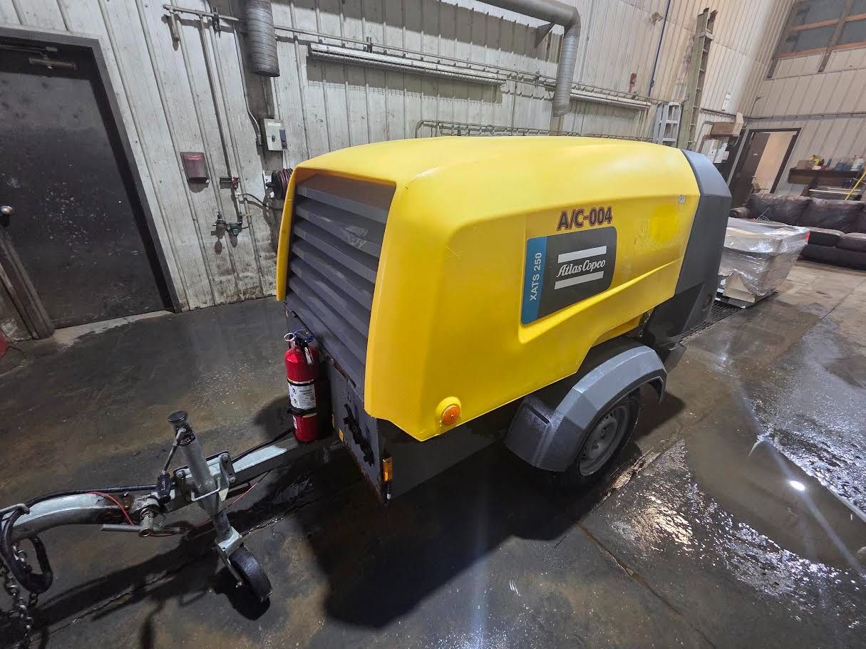 250 cfm, 150 psi, Atlas Copco #XATS-250, air compressor, 65 HP Kubota V2403-CR-T-E4B 4-cylinder engine, 23 - Image 4