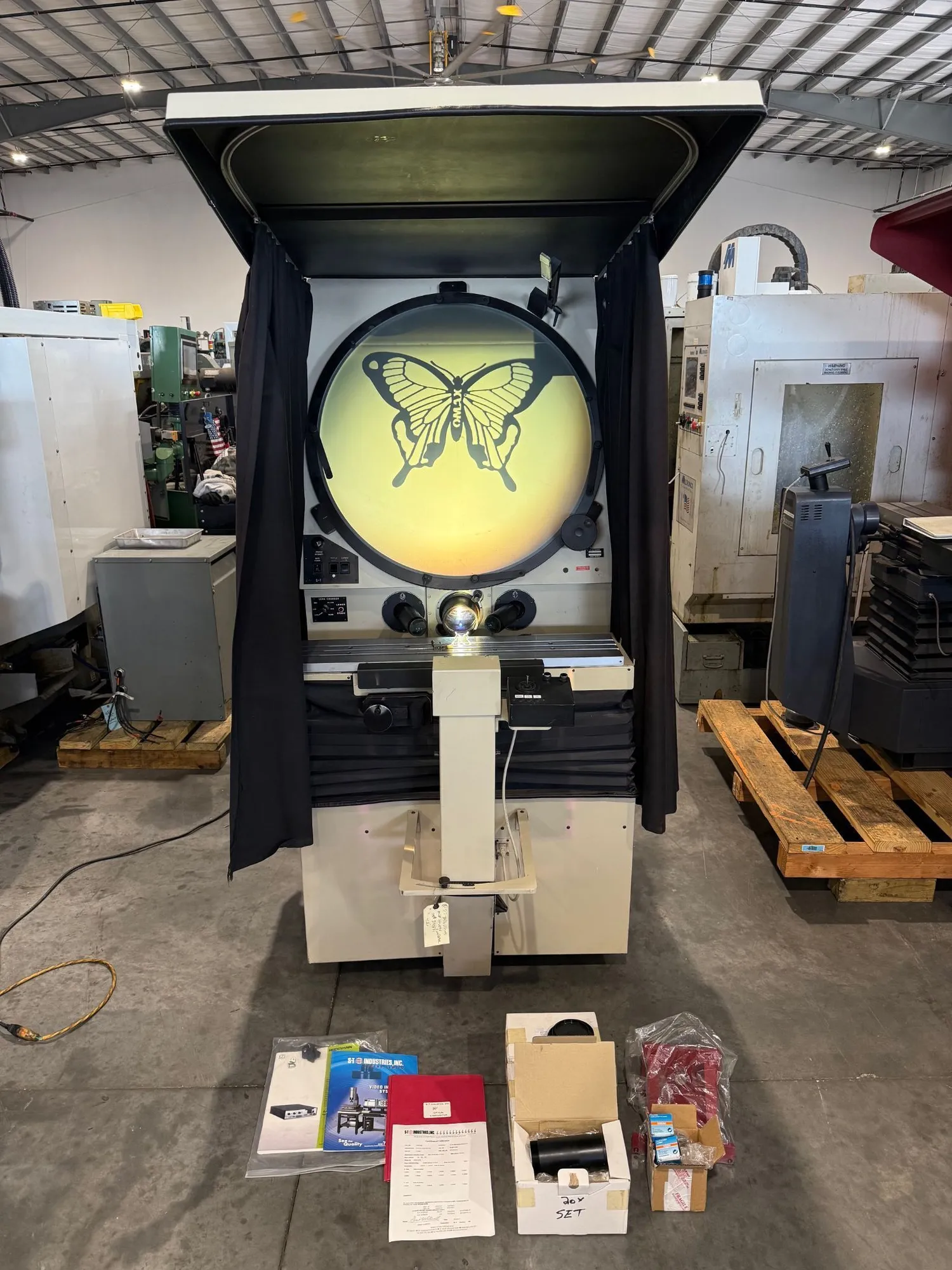 30" S-T Industries #22-2801, optical comparator, 8" x 35" table, edge detection, 2014 - Image 2