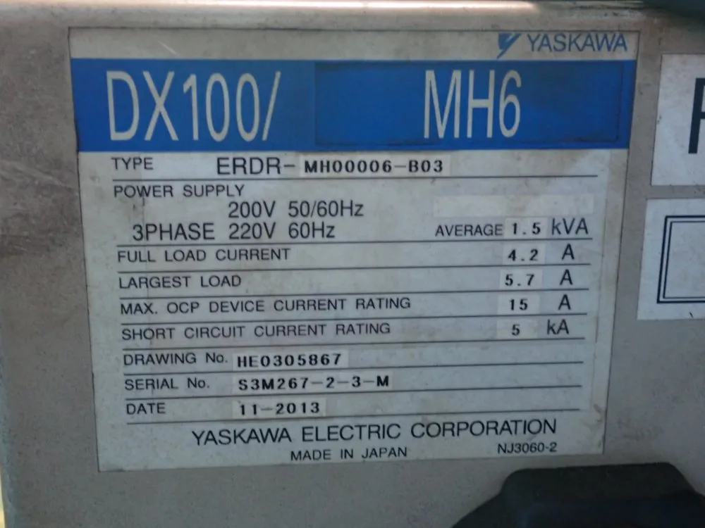 Yaskawa Motoman #MH6, Robot, teach pendant, ERDR Control, AS IS - Image 6